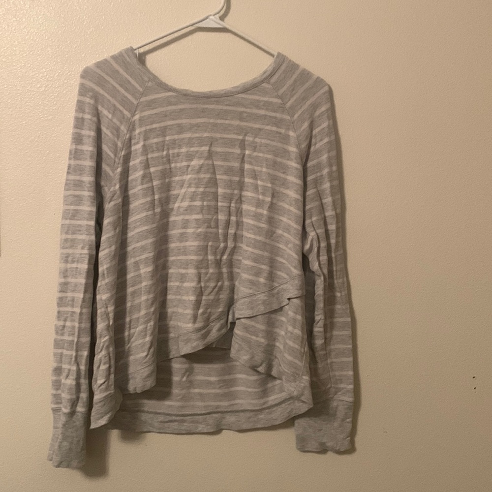 ActiveLife gray striped long sleeve tee, size: L